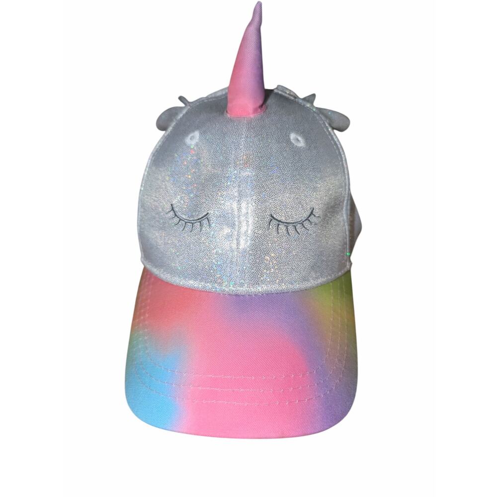 Wonder Nation Youth Rainbow Sparkle Unicorn Hat One Size